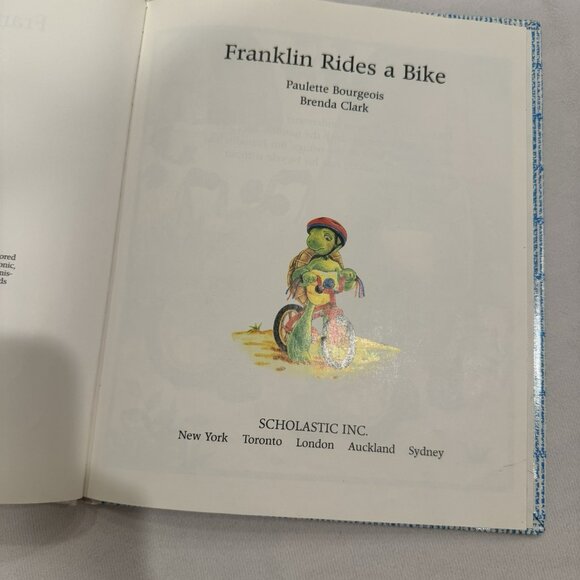 Vintage 1997 Franklin Rides a Bike - Hardcover Book by Paulette Bourgeois - Picture 4 of 7